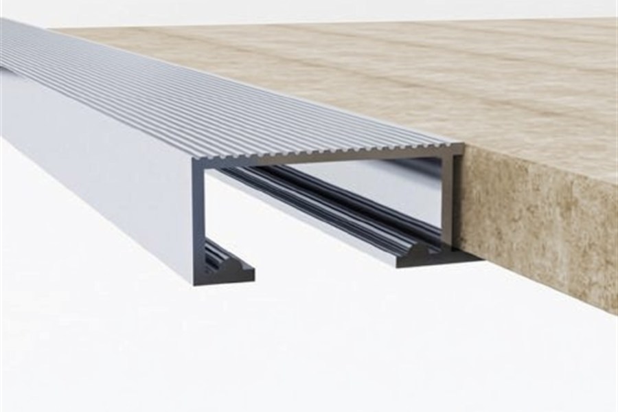 Tile In Step Aluminium - 2.5 metre lengths — Aluminium Stair Nosing
